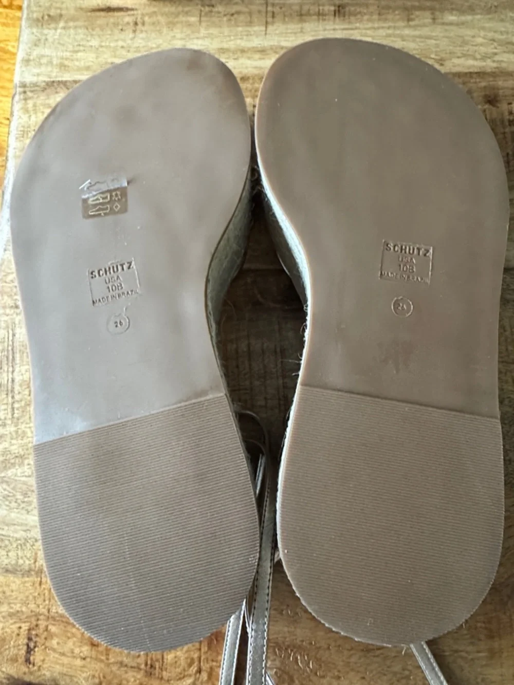 SCHUTZ Livia Platform Espadrille Sandals leather in platino rose Gold 10 NEW